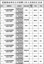 山东4家省属事业单位291个岗位招聘 附职位表 - 半岛网