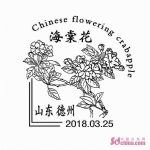 《海棠花》特种邮票暨《济南古树》• 宋海棠纪念封25日发行 - 中国山东网