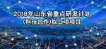 山东重点研发计划拟立项项目公示 含18项科技合作 - 中国山东网